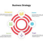 Business 4 Points Strategy PowerPoint Templates