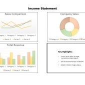 Income Statement Multi Graph PowerPoint Template