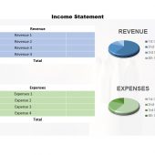 Income Statement Table and Pie Chart PowerPoint Template