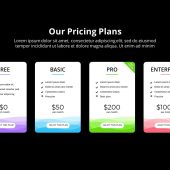 Pricing Table template power point presentation