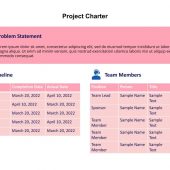 Project Charter Explanation Table PowerPoint Template