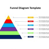 Pyramid 6 Step Funnel Diagram PowerPoint template