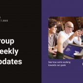 Group Weekly Updates with mockup presentation template