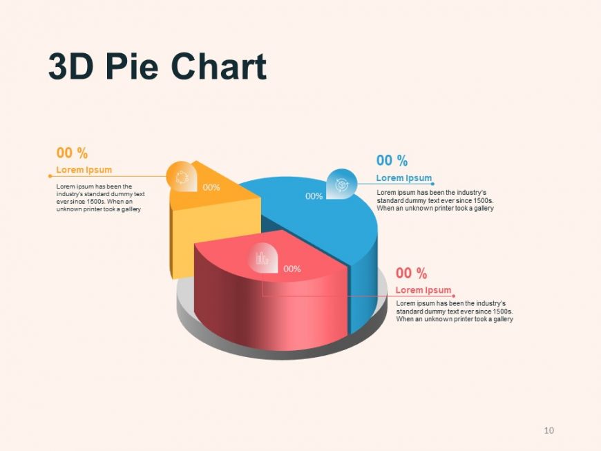 3D Pie Chart PowerPoints templates