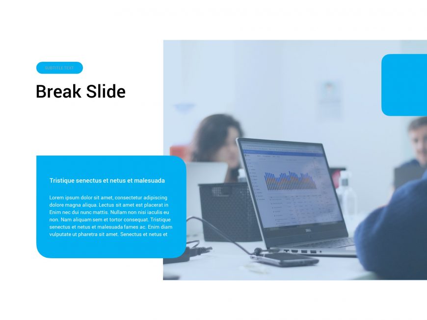 Aesthetic Blue business Powerpoint Template