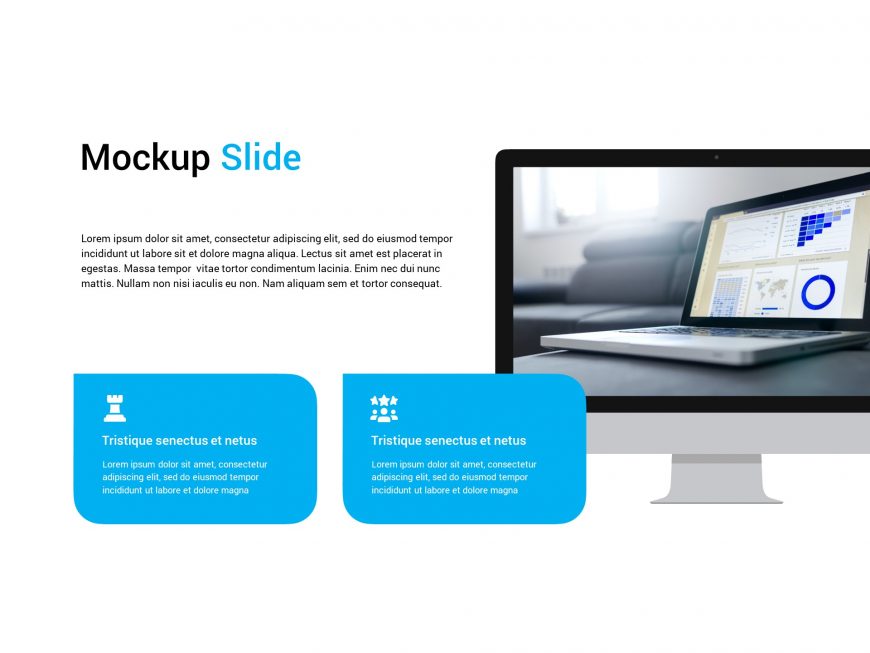 Aesthetic Blue business Powerpoint Template