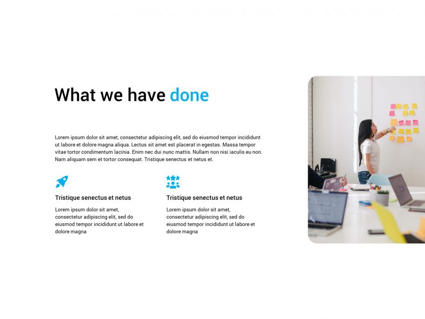 Aesthetic Blue business Powerpoint Template