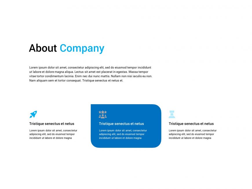 Aesthetic Blue business Powerpoint Template