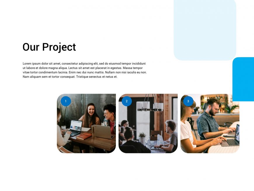 Aesthetic Blue business Powerpoint Template