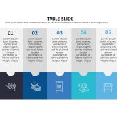 Table Slide with Icons PowerPoint Presentation