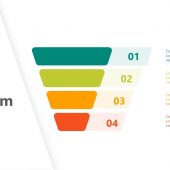 soft angle funnel diagram powerpoint template