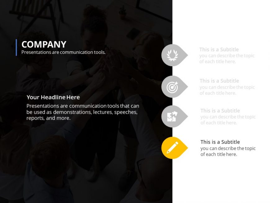 Company Feature List PowerPoint Template