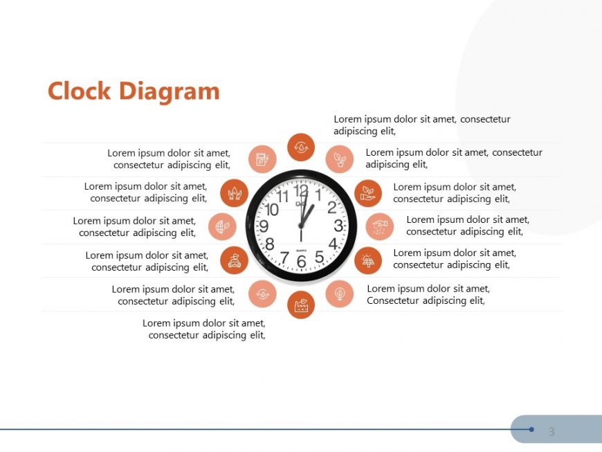 Buisness Clock Infographic Powerpoint Template