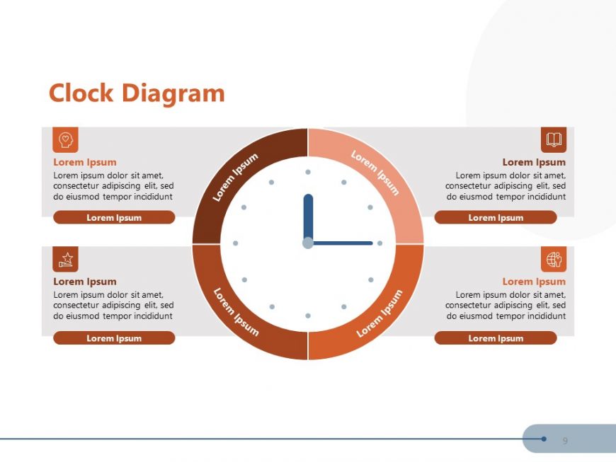 Buisness Clock Infographic Powerpoint Template