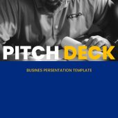 Dark Blue Pitch Deck PowerPoint Template