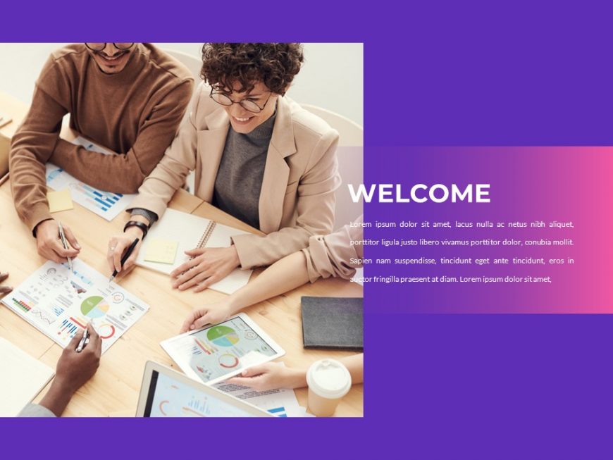 Modern Purple Dark Pitch Deck PowerPoint Template