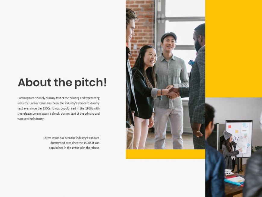 Marketing Yellow Pitch PowerPoint Template