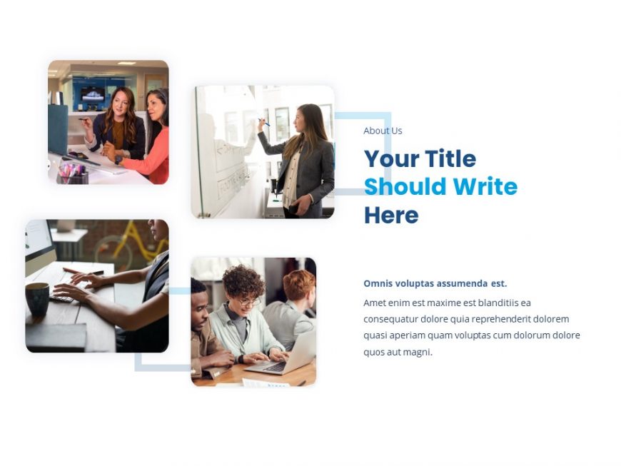 Marketing Pitch Solid Blue PowerPoint Template