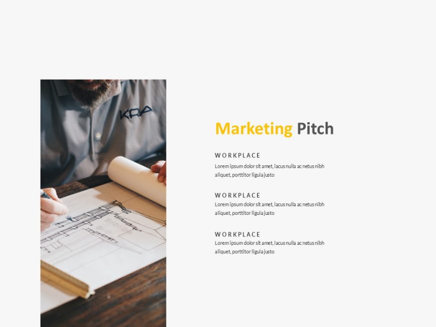 Marketing Yellow Pitch PowerPoint Template