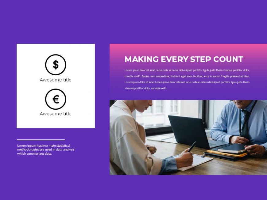 Modern Purple Dark Pitch Deck PowerPoint Template