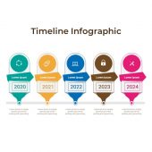 Card Timeline Infographics PowerPoint Template