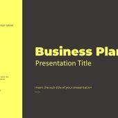 Dark Yellow Business Plan PowerPoint Template no image