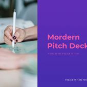 Modern Purple Dark Pitch Deck PowerPoint Template