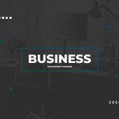 Dark Green Business Theme PowerPoint Presentation Template