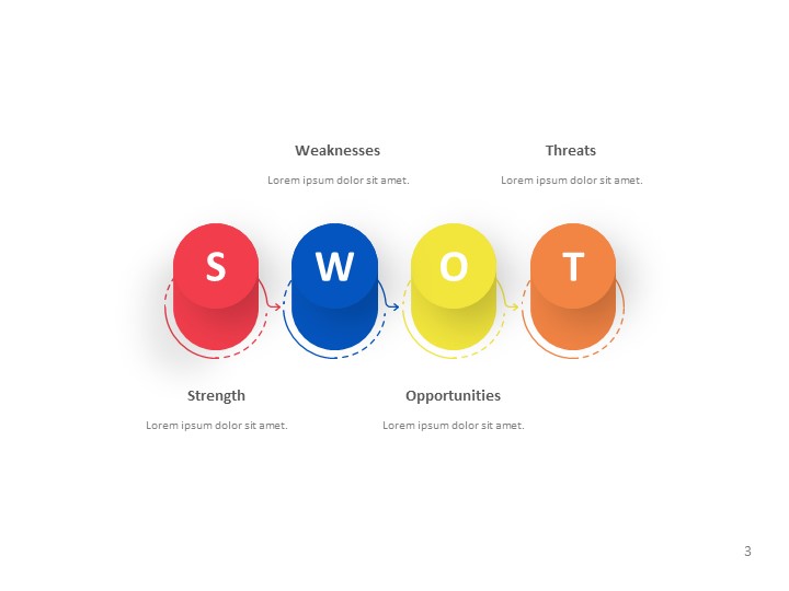 SWOT Infographic Vibrant Color PowerPoint Template