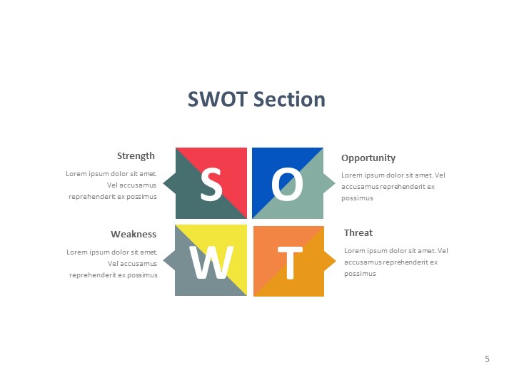 SWOT Infographic Vibrant Color PowerPoint Template