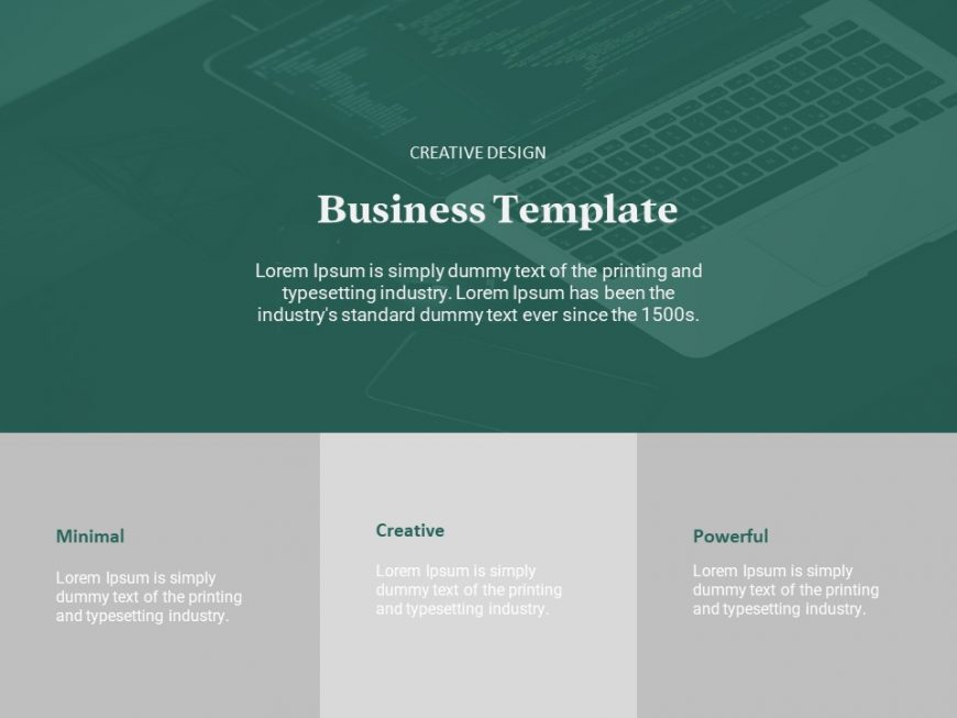 The Business Theme PowerPoint Presentation Template