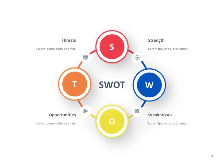 SWOT Infographic Vibrant Color PowerPoint Template