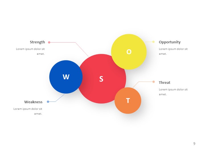 SWOT Infographic Vibrant Color PowerPoint Template